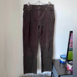 Brown Charter Club corduroy pants, size 4P